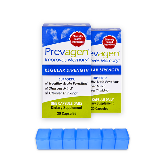Prevagen® 10mg, 30 Capsules (2-Pack) with Prevagen 7-Day Pill Minder
